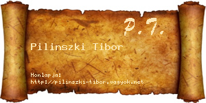 Pilinszki Tibor névjegykártya